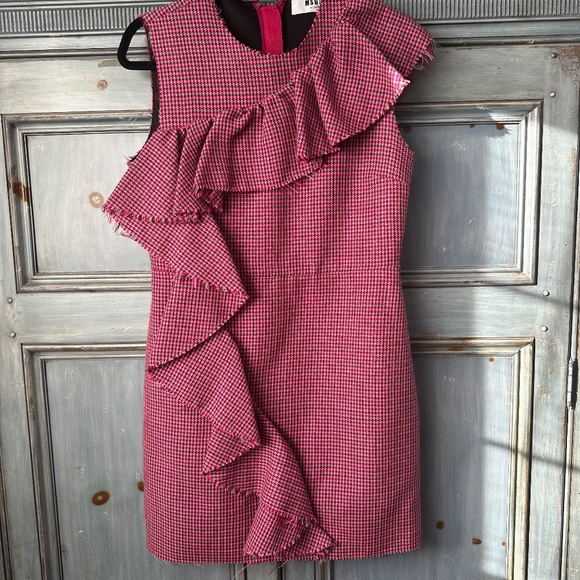 MSGM Houndstooth Wool Sleeve Dress Size 44 - Picture 3 of 7
